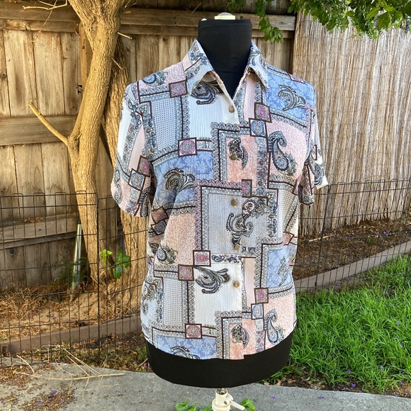 Vintage Paisely Print Shirt - Picture 1 of 6